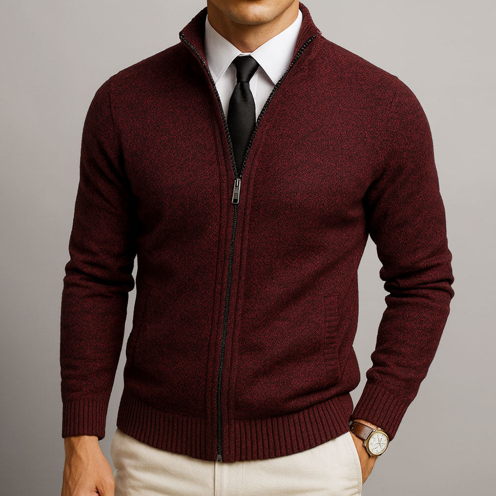 Davi™ | Modern Textured Zip Jumper