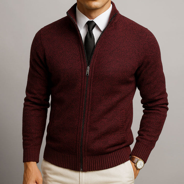 Davi™ | Modern Textured Zip Jumper