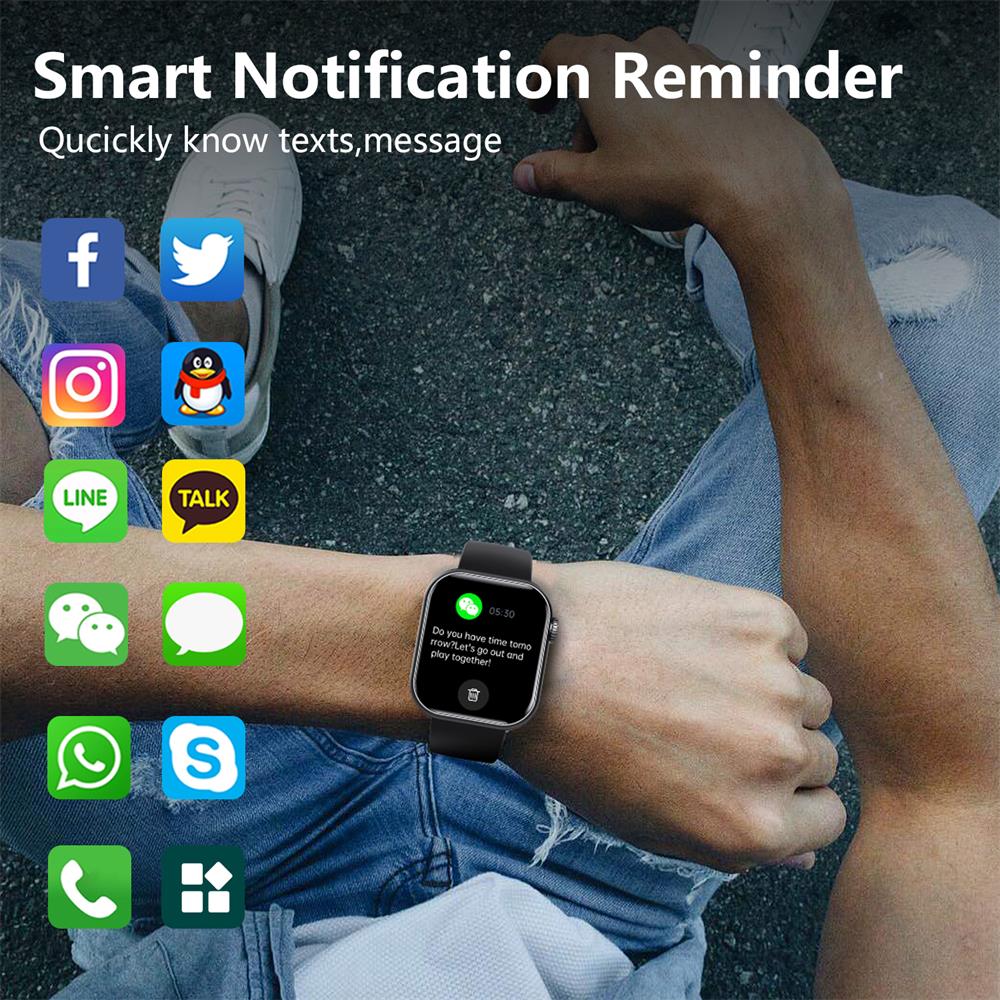Waterproof Smartwatch with Blood Pressure, Blood Oxygen Saturation and Sleep Monitor