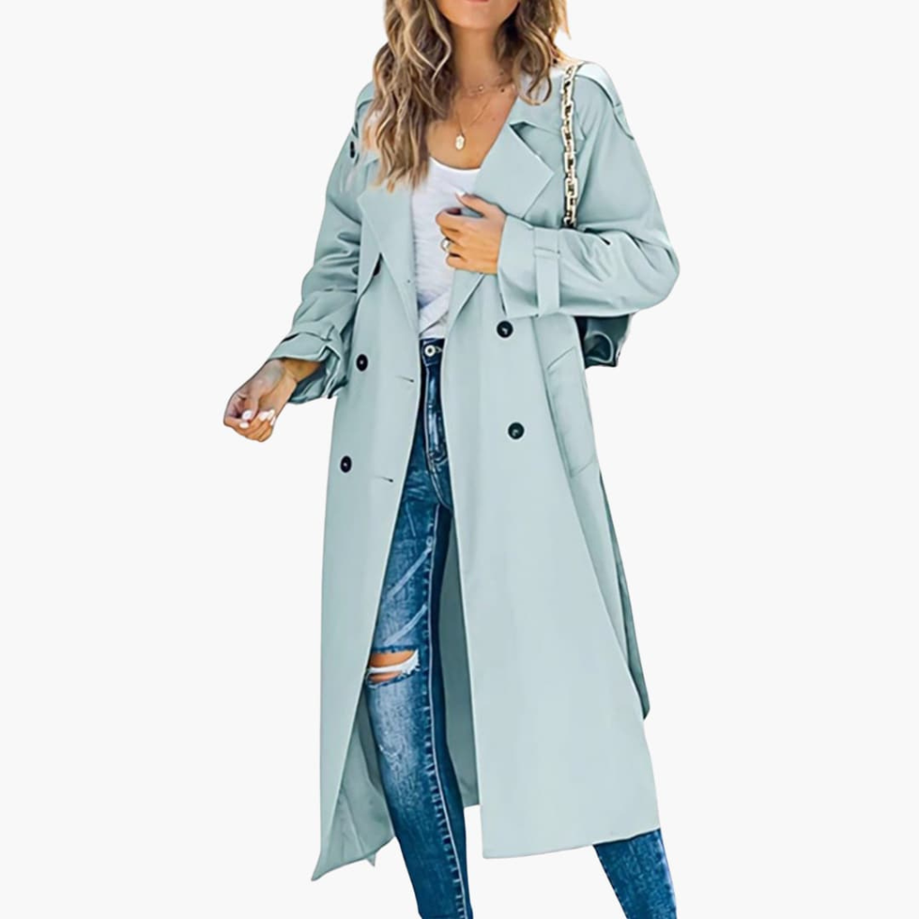 Women’s Trench Coat with Button Placket Sale price