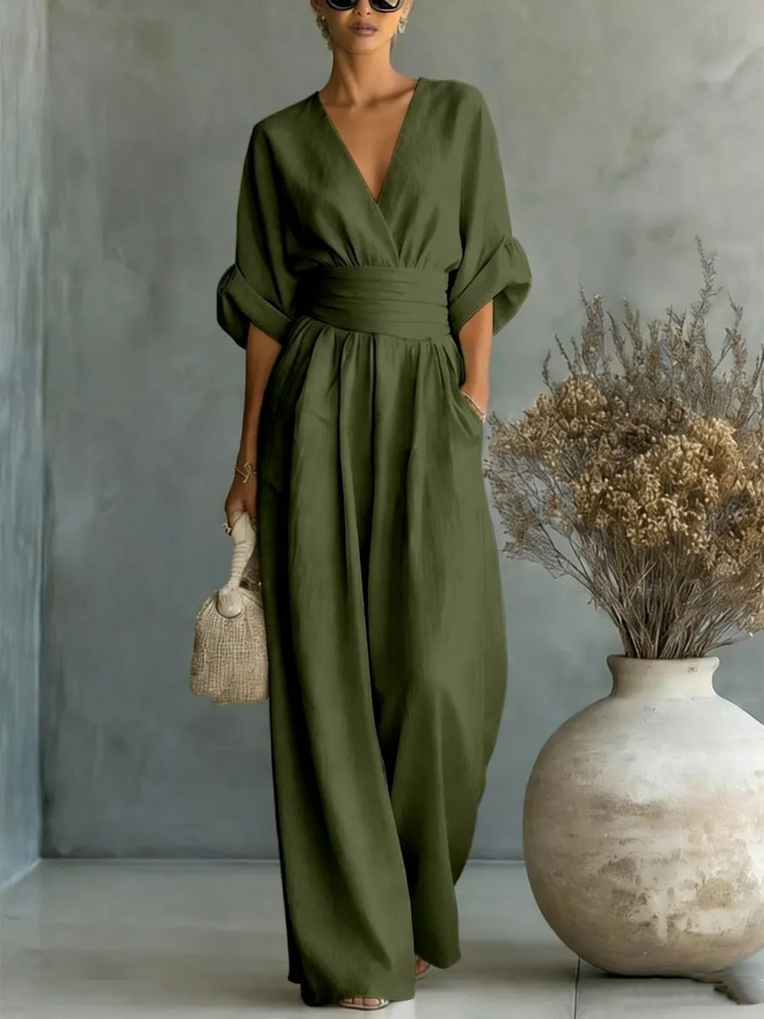 Georgina™ | Elegant V-Neck Jumpsuit