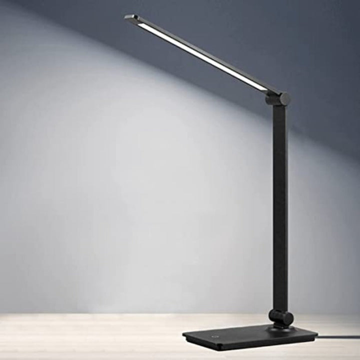 LED Desk Lamp, Desk Lamp with Touch Control and 3 Brightness Levels, Dimmable Office Lamp with Adjustable Arm, Foldable Table Lamp for Desk, Bedroom, Bedside Table, Office