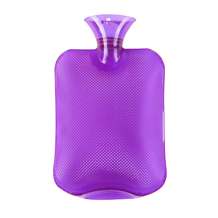 Transparent PVC hot water bottle, 1 or 2 litres