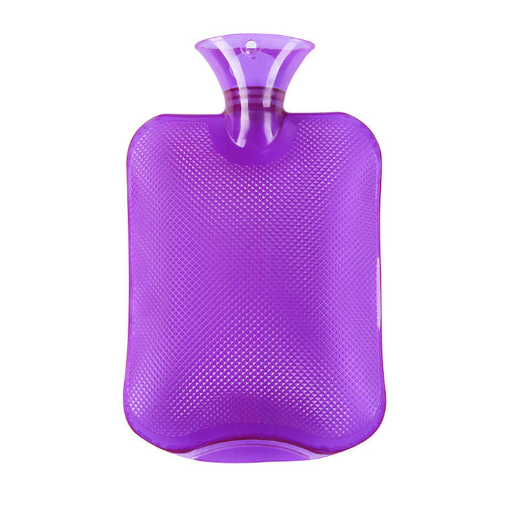 Transparent PVC hot water bottle, 1 or 2 litres