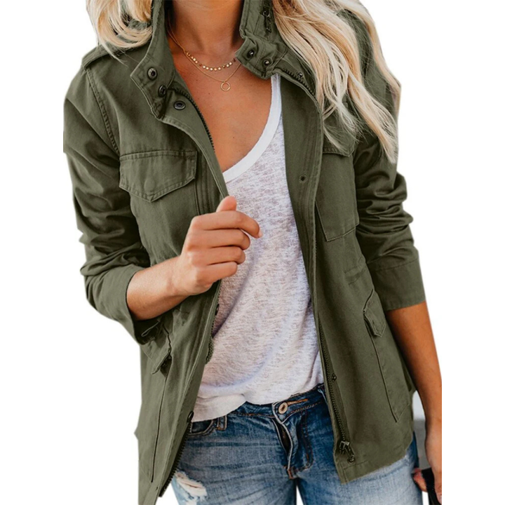 Stylish Women's Casual Zip-Up Jacket | Versatile Comfort