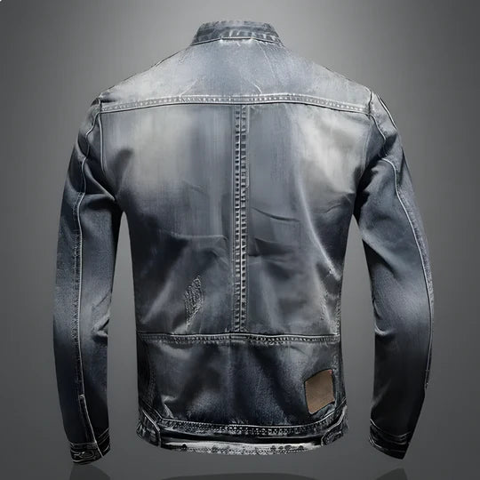 Retro Denim Jacket for Men Timeless Ruggedness Meets Everyday Comfort