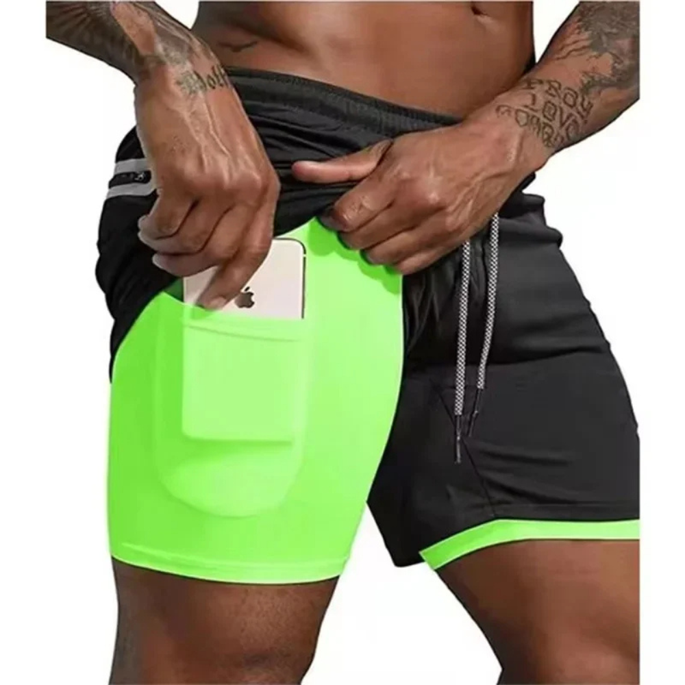 2-in-1 Men's Sport Shorts – Engineered for Performance and Comfort