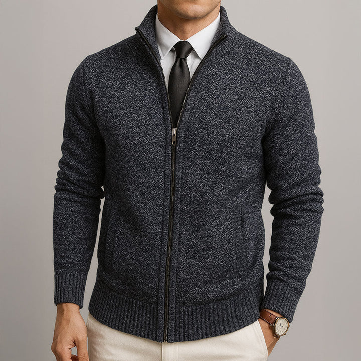 Davi™ | Modern Textured Zip Jumper