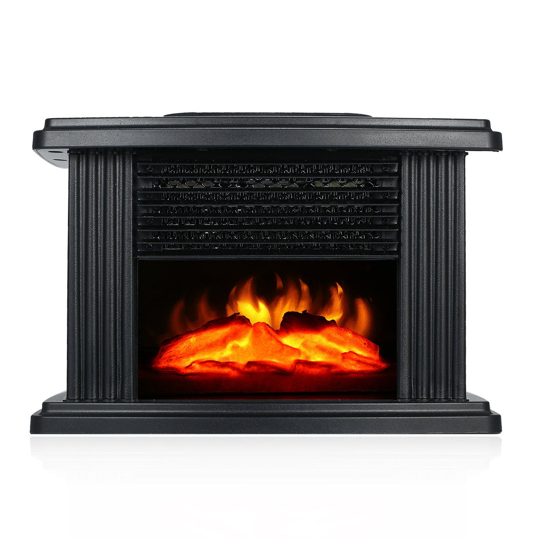 Electric fireplace heater with LED flames and remote control, 1000 W