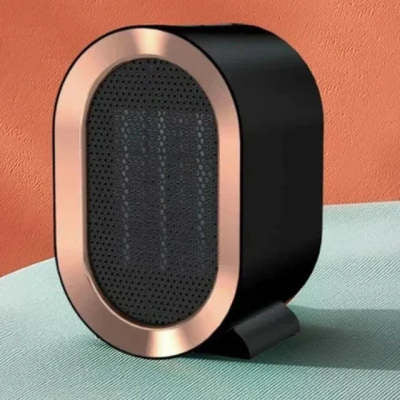 Ceramic desk heater with 2 settings, compact