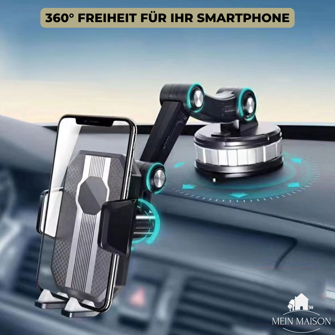 GripTech Car Phone Holder | Strong Suction Grip | 360° Rotation | One-Handed Use