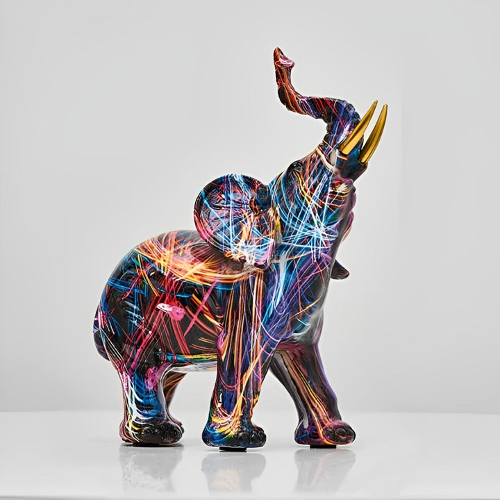 Abstract Elephant – Handmade Art Object with Symbol of Luck