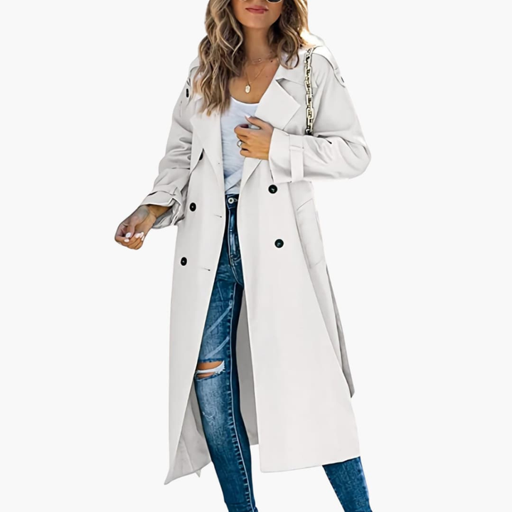 Women’s Trench Coat with Button Placket Sale price