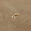 Stylish Cubic Zirconia Titanium Steel Stud Earrings - Lumen