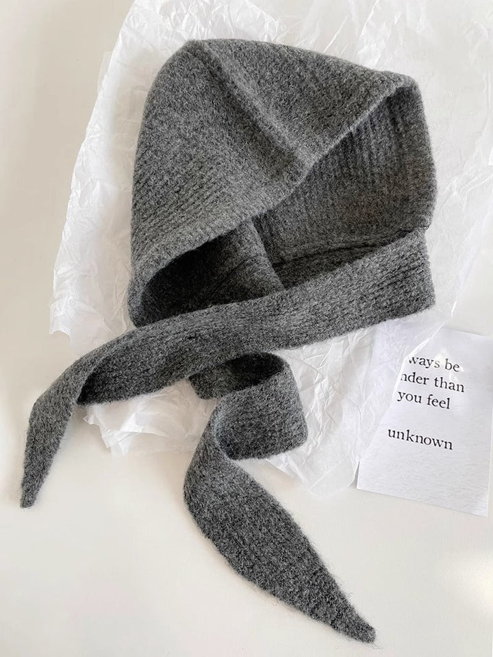 Knitted balaclava with ear warmers – retro, in a wool blend