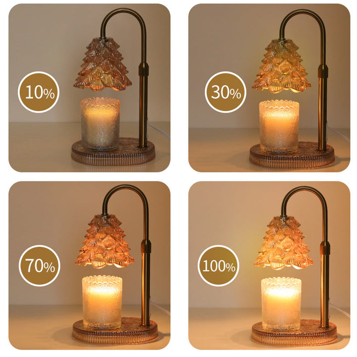 Candle warmer lamp with timer and dimmer for jar candles