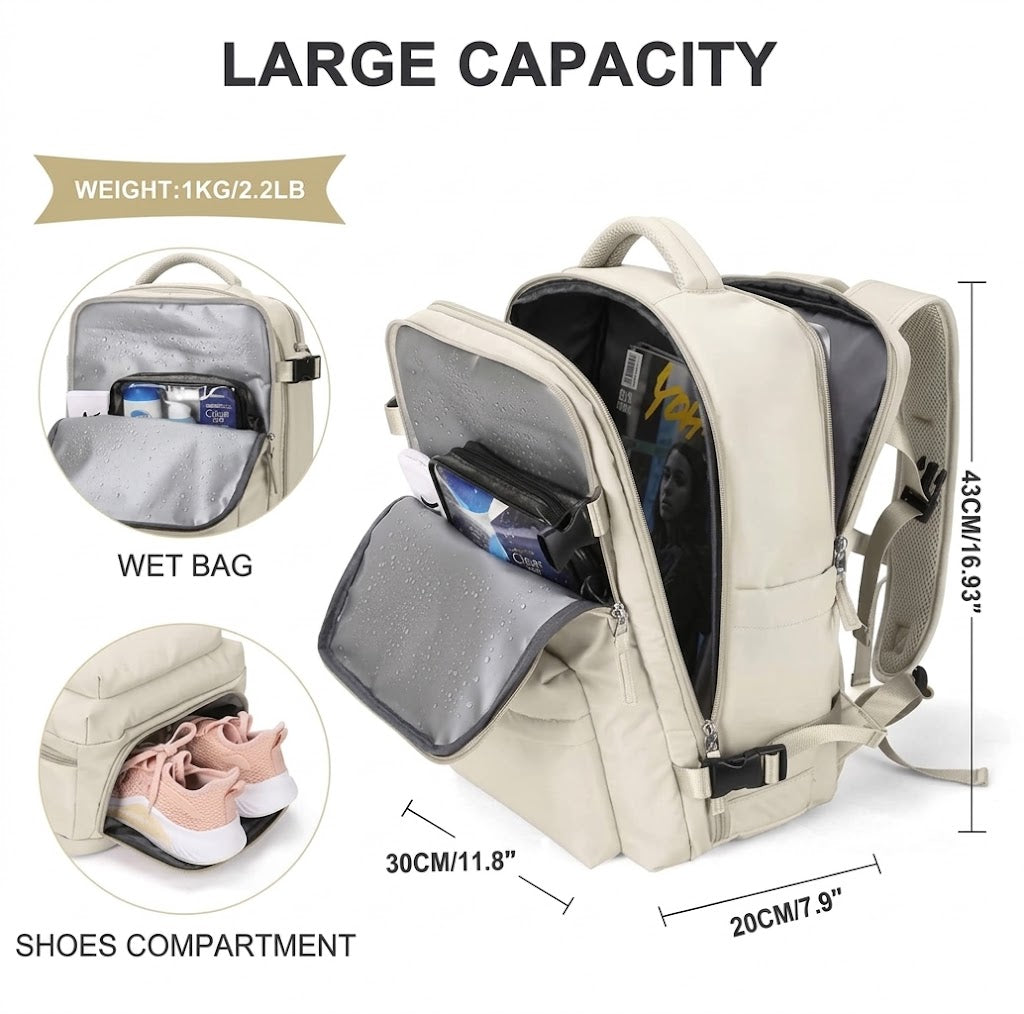 Multi-Compartment Laptop Bag with Adjustable Strap