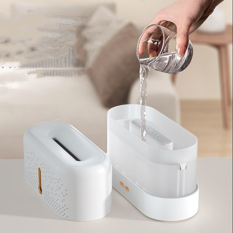 Ultrasonic flame diffuser with scented oil included, 200 ml tank