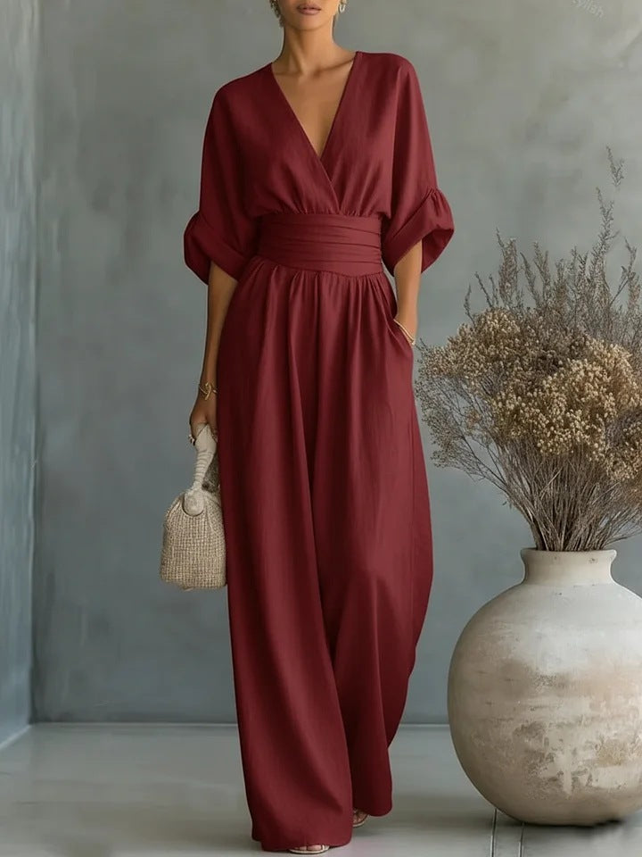 Georgina™ | Elegant V-Neck Jumpsuit