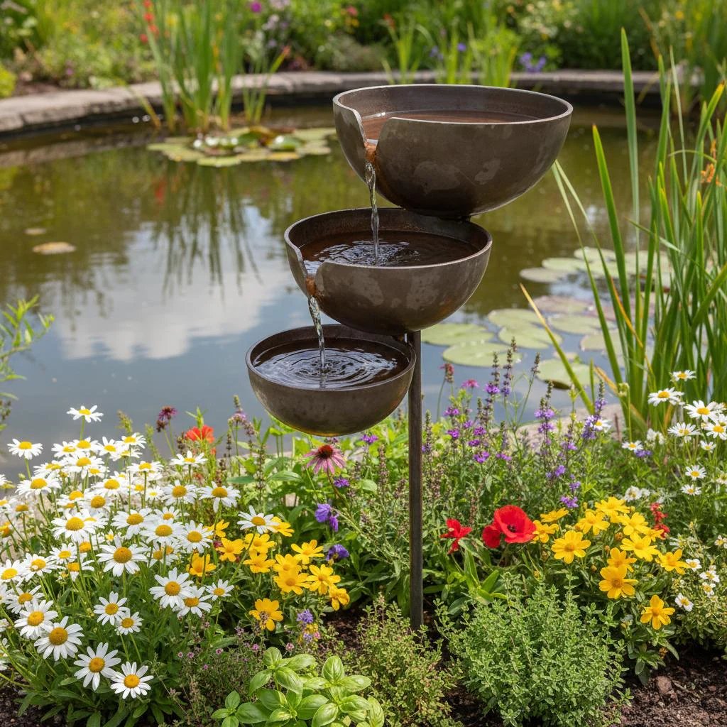 Rain Collector Bird Bath - Natural Water Source for Birds & Bees