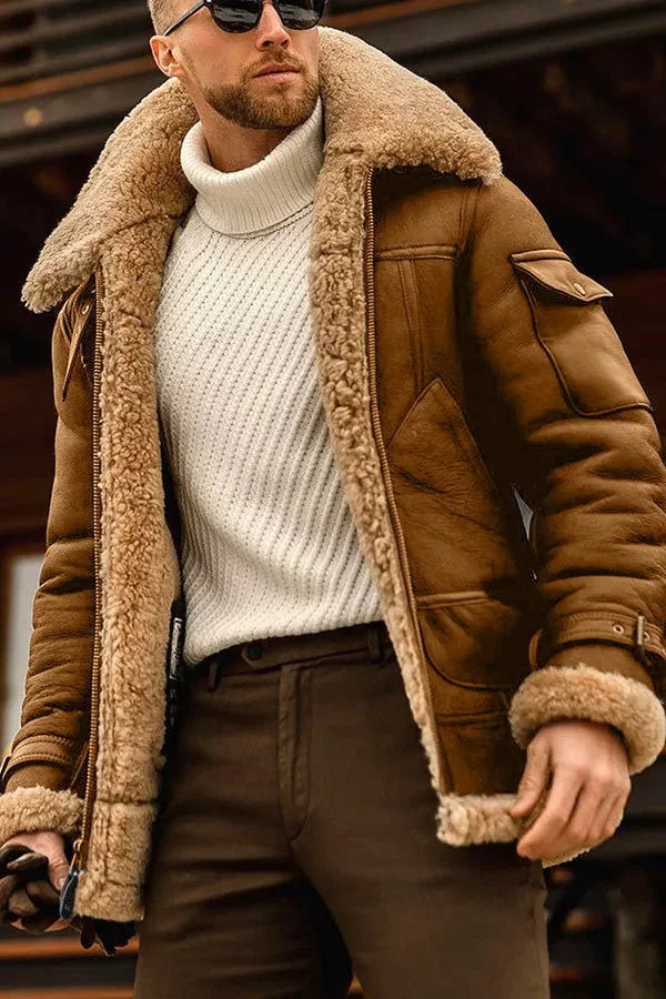 Luxury Leather Coat for Men - Oliver