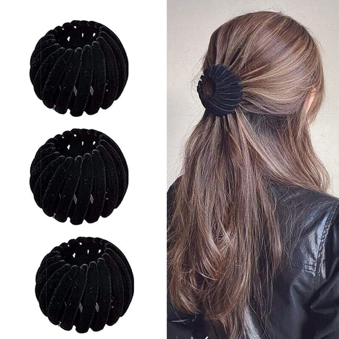 Elegant Bird's Nest Hair Clips - Set of 3