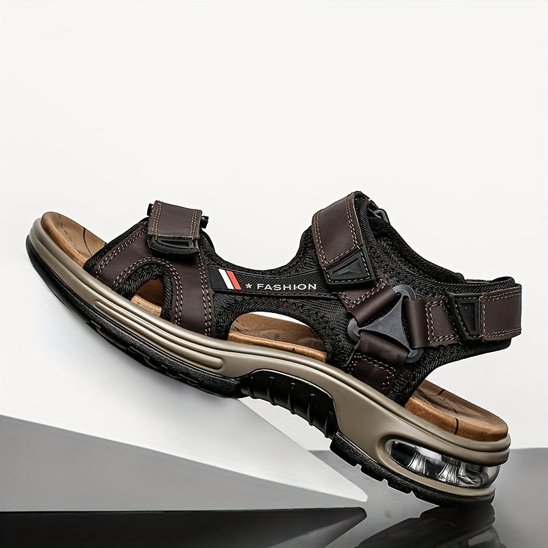 Premium Leather Beach Sandals for Men – Adjustable and Cushioned