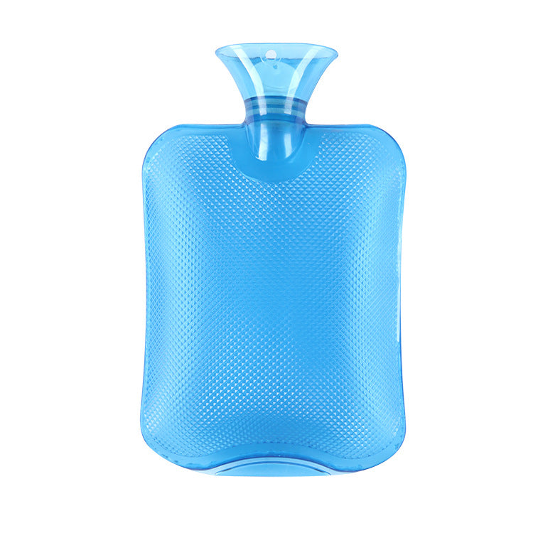 Transparent PVC hot water bottle, 1 or 2 litres