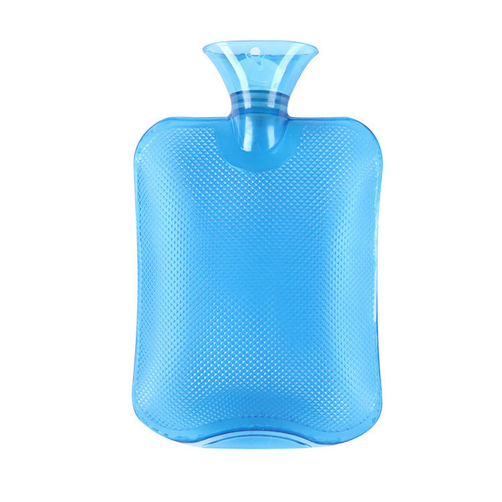 Transparent PVC hot water bottle, 1 or 2 litres