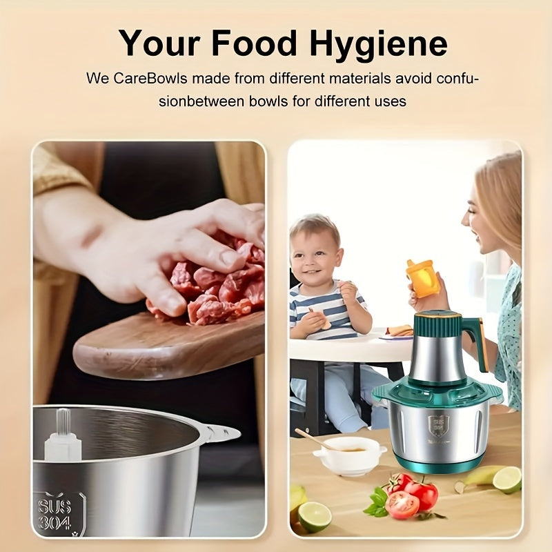 Stainless Steel Meat Mincer and Vegetable Slicer – Multifunctional Kitchen Machine