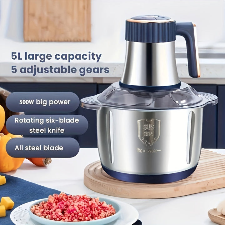 Stainless Steel Meat Mincer and Vegetable Slicer – Multifunctional Kitchen Machine