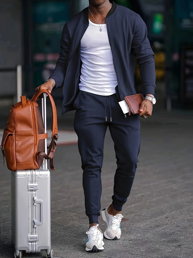 Men’s Zip-Up Jacket and Pants Set