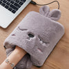 Heated mouse mat with hand warmer in soft fleece