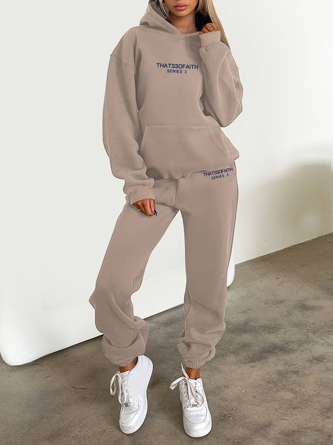 Casual Women's Joggers & Sweatshirt Set - Harper