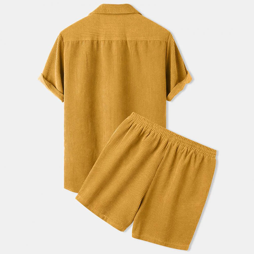 BreezeSet – Men's Corduroy Shorts Set