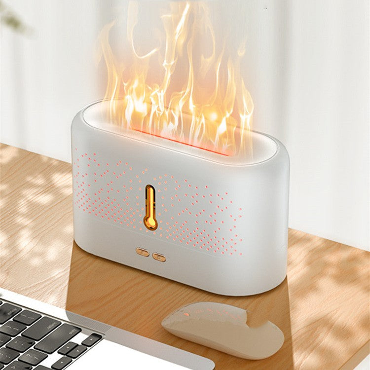 Ultrasonic flame diffuser with scented oil included, 200 ml tank