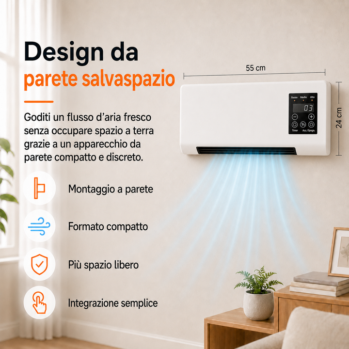 Compact Wall Fan – Portable Cooling with Remote Control