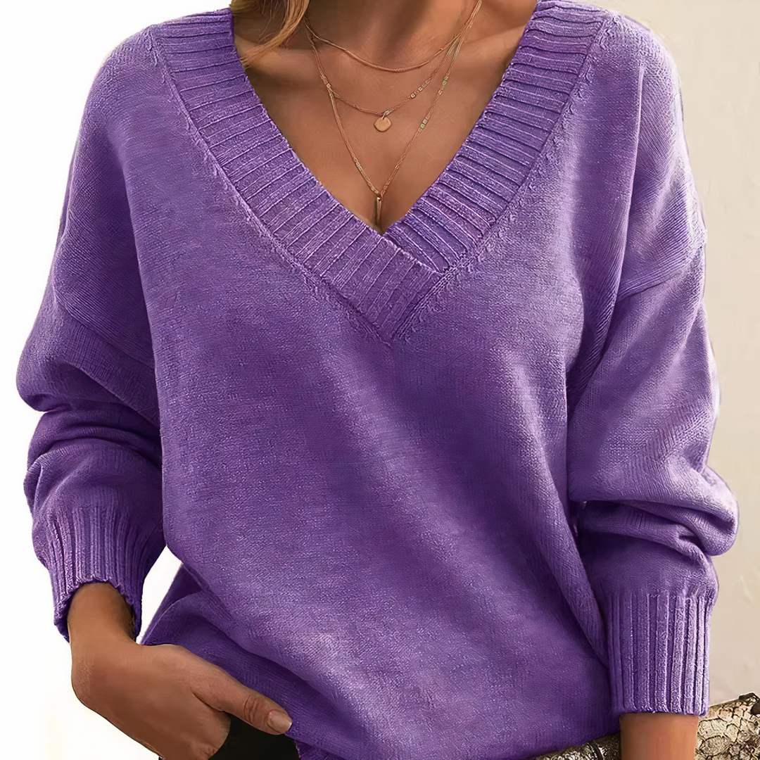 Cashmere Women's V-Neck Jumper – Amira