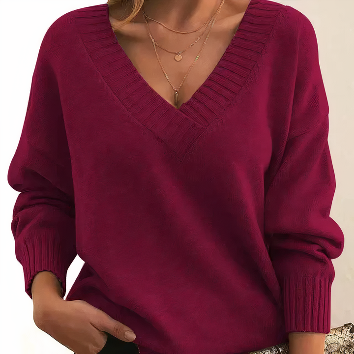 Cashmere Women's V-Neck Jumper – Amira