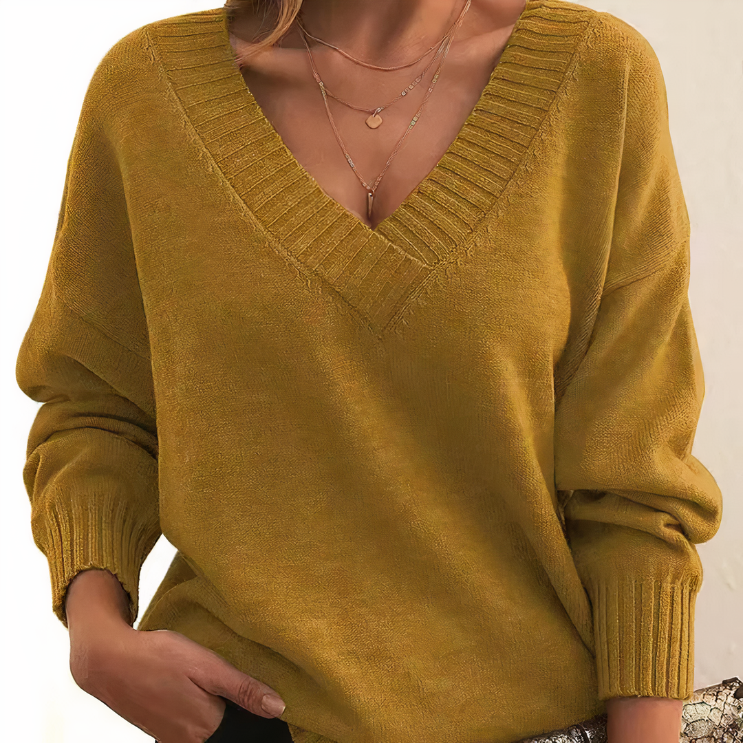 Cashmere Women's V-Neck Jumper – Amira