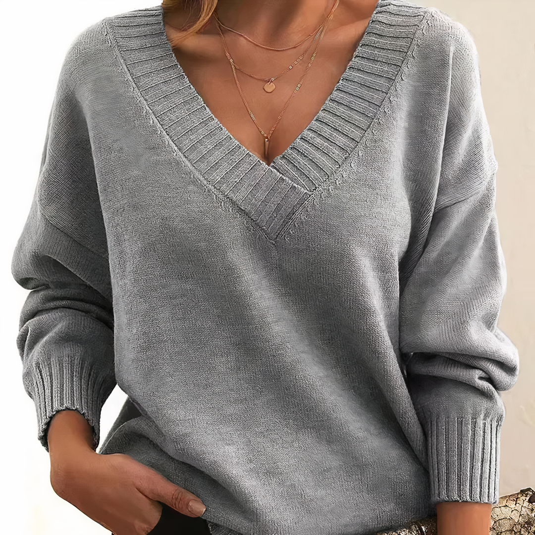 Cashmere Women's V-Neck Jumper – Amira