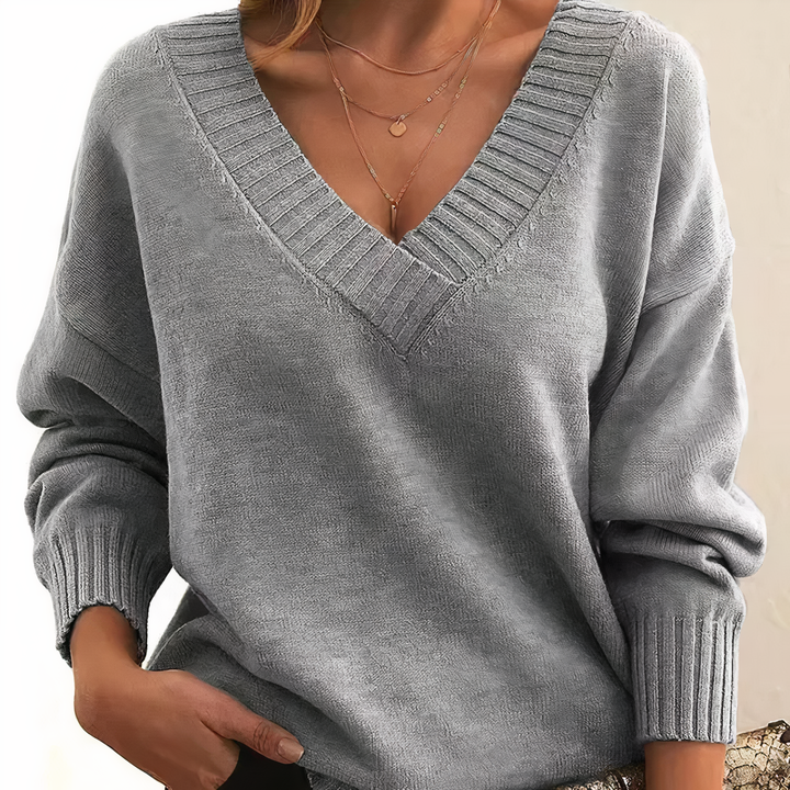 Cashmere Women's V-Neck Jumper – Amira