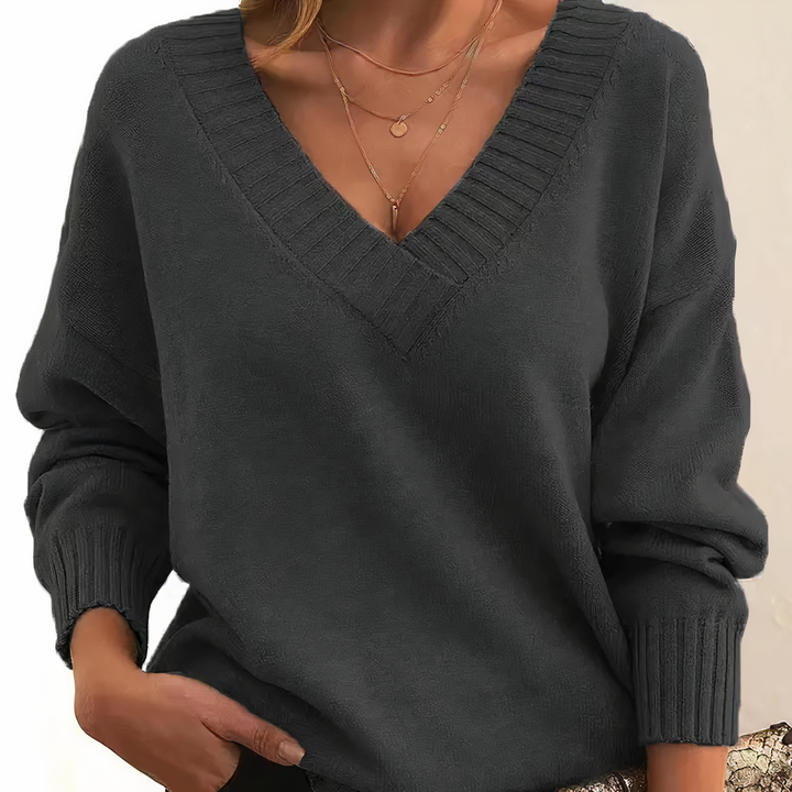 Cashmere Women's V-Neck Jumper – Amira