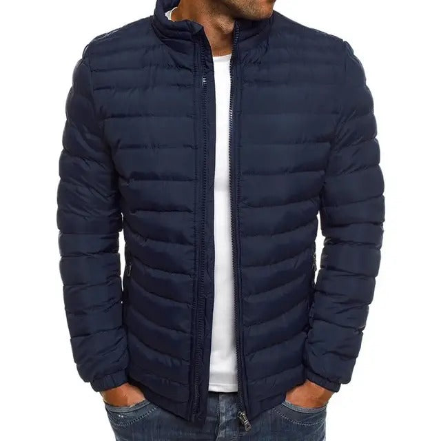 Men's Mid-Season Jacket with Stand-Up Collar