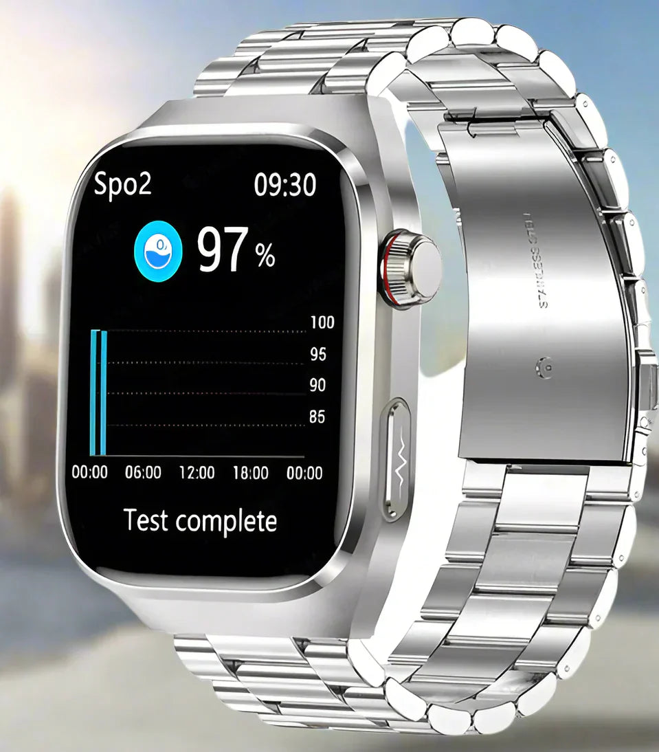 Advanced Health Smartwatch | ECG, Blood Sugar, 2.04" AMOLED Display and Fitness Mode