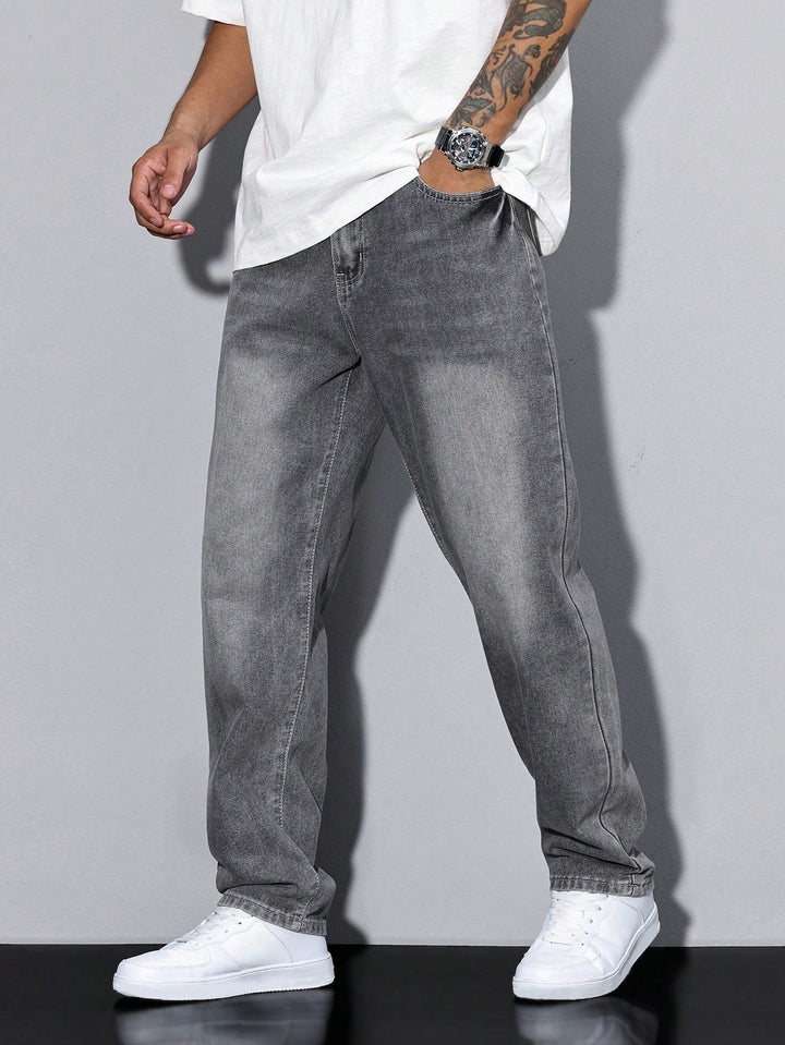 Baggy Jeans - Wide Denim Trousers with a Washed Look