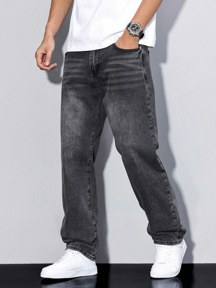 Baggy Jeans - Wide Denim Trousers with a Washed Look