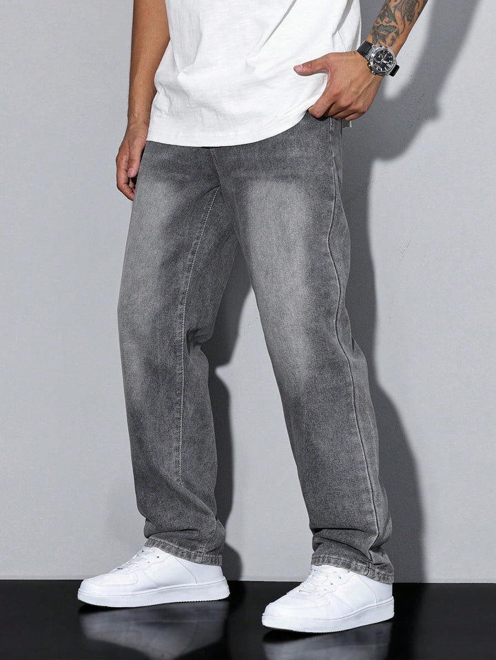 Baggy Jeans - Wide Denim Trousers with a Washed Look