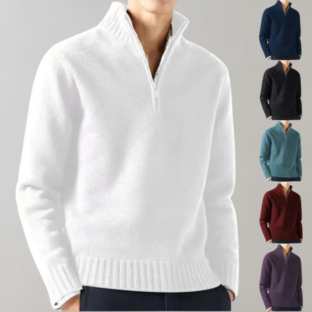 Stylish Half-Zip Men's Jumper - Ethan