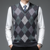 Men's Jumper with Stylish Argyle Pattern - Felix